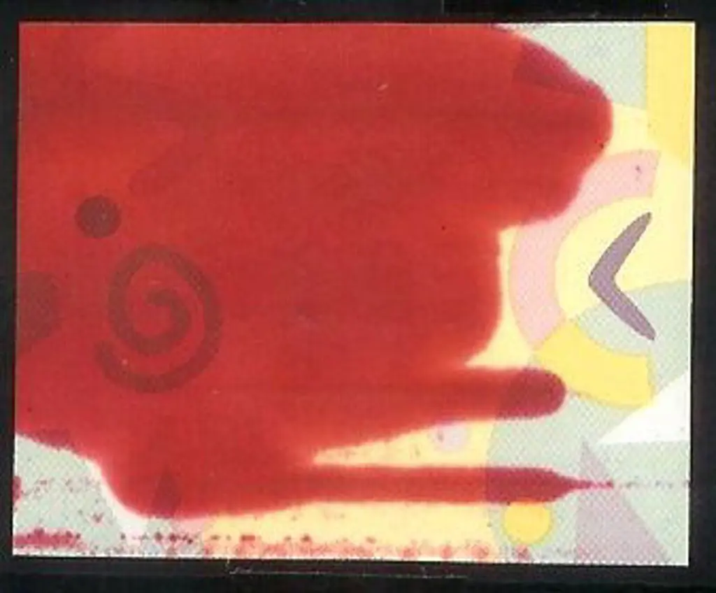 1996 Festive paper A56 cliché with massive ink ... Image 1++
