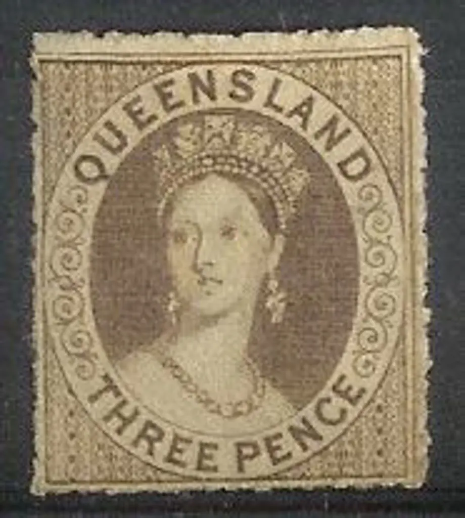 1861 3d brown QV rough perf 14-16. Fine MLH SG 16 ... Image 1++