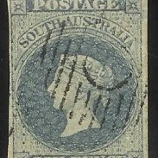1856/58 6d slate-blue. F/U with light cancel & 4 ...