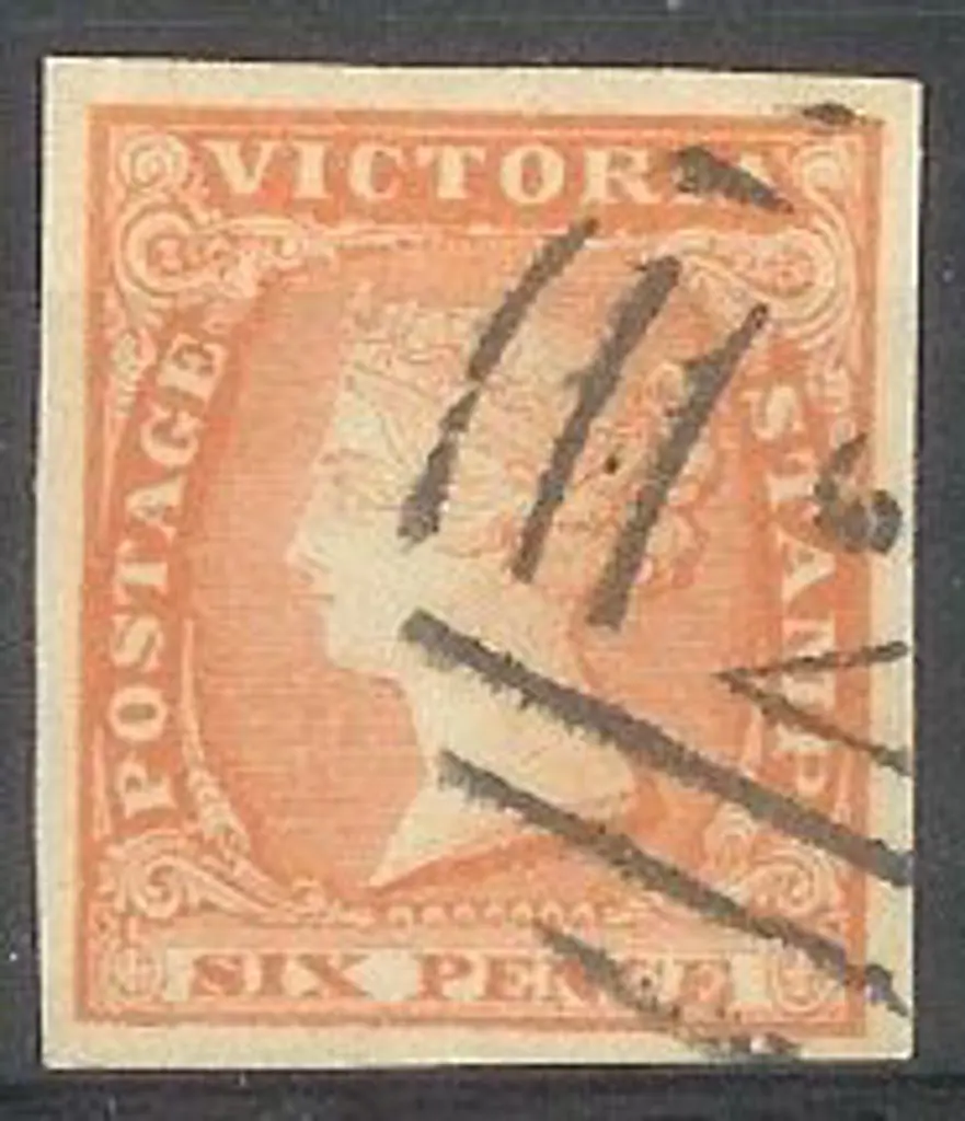 1854/55 6d orange-yellow with 4 large margins. ... Image 1++