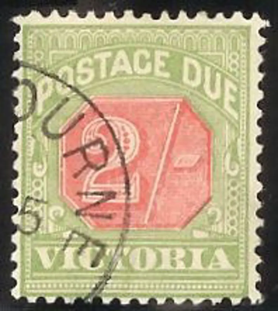 1895 2/- pale red & yellowish-green Postage Due ... Image 1++