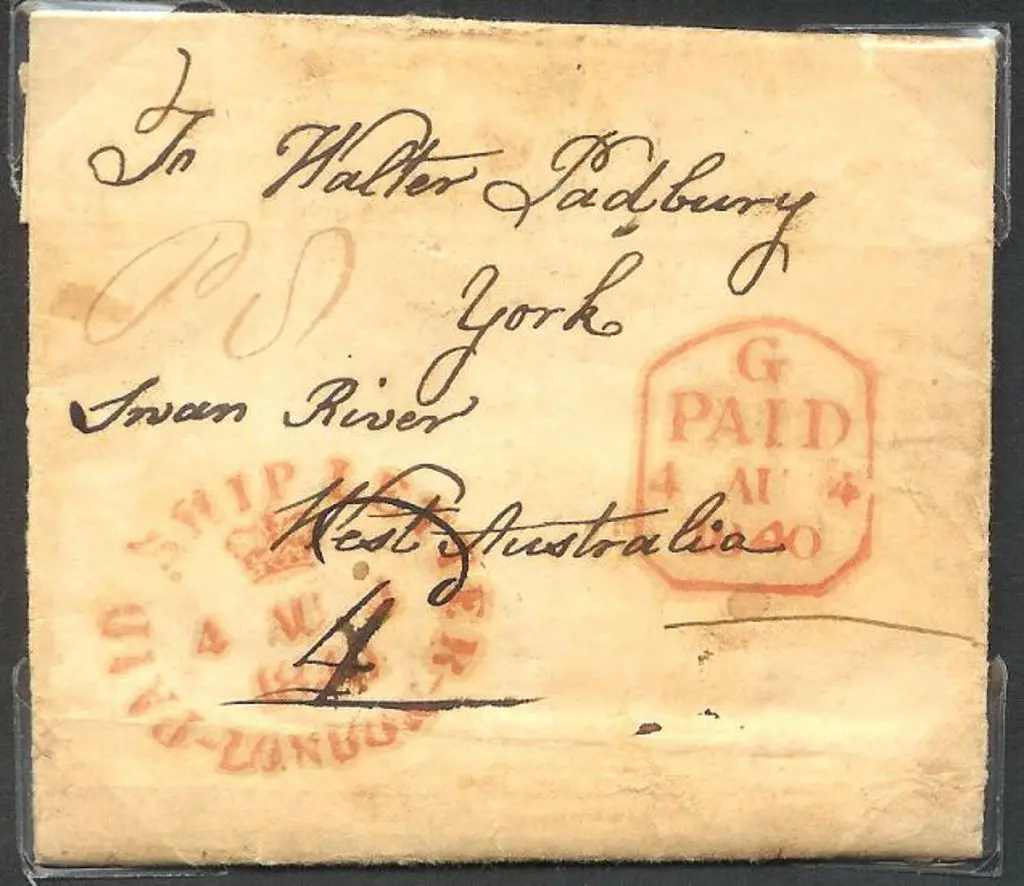 1840 (3rd Aug) Entire from England addressed to ... Image 1++