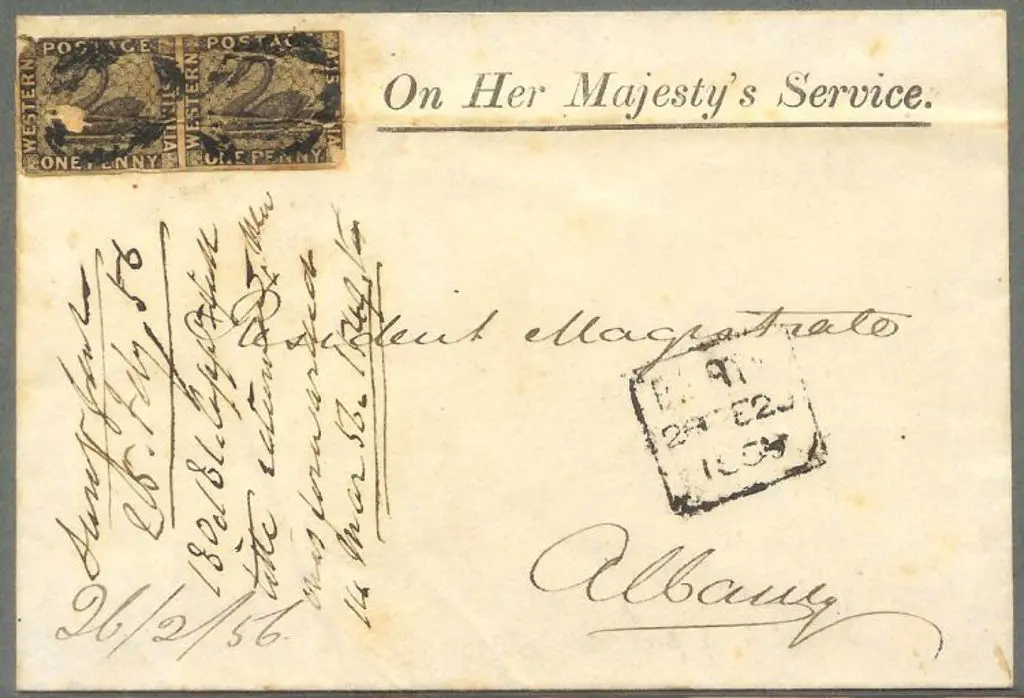 1856 (26th Feb) OHMS printed env addressed to ... Image 1++
