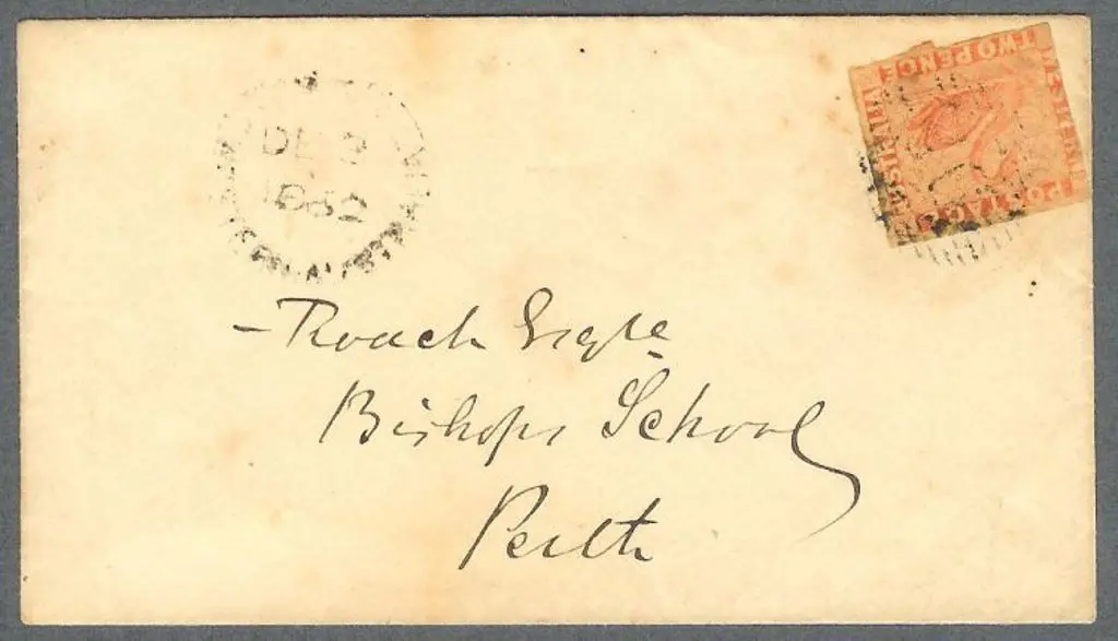 1862 (3rd Dec) 2d orange swan (SG 24) on cover ... Image 1++
