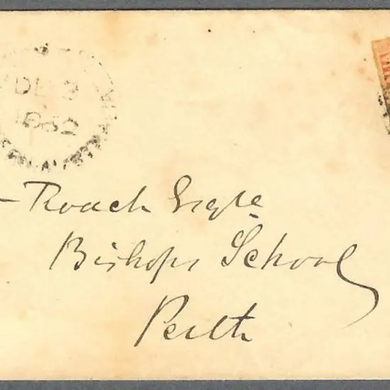 1862 (3rd Dec) 2d orange swan (SG 24) on cover ...