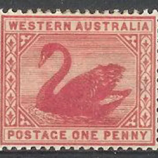 1885/93 1d carmine swan. MLH SG 95