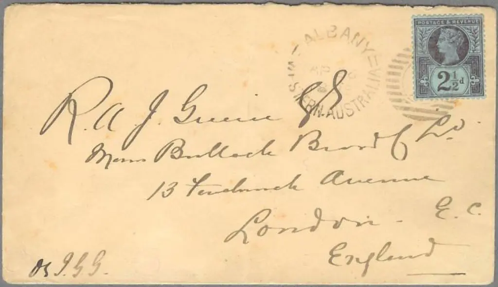 1895 (26th Apr) Albany duplex cancel tying Great ... Image 1++