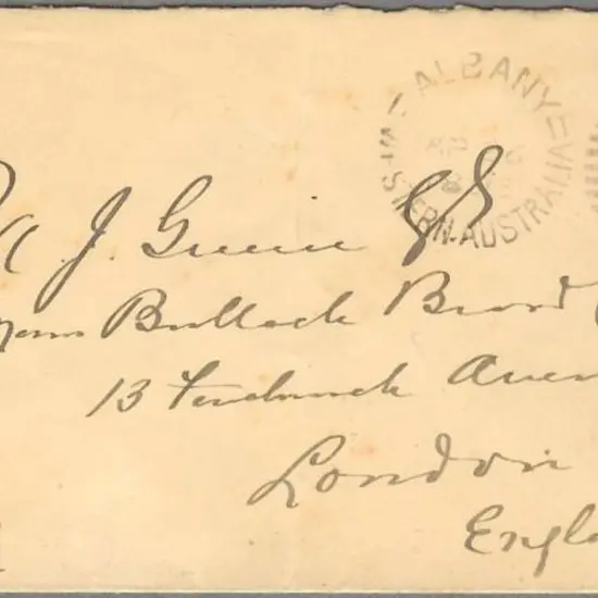 1895 (26th Apr) Albany duplex cancel tying Great ...