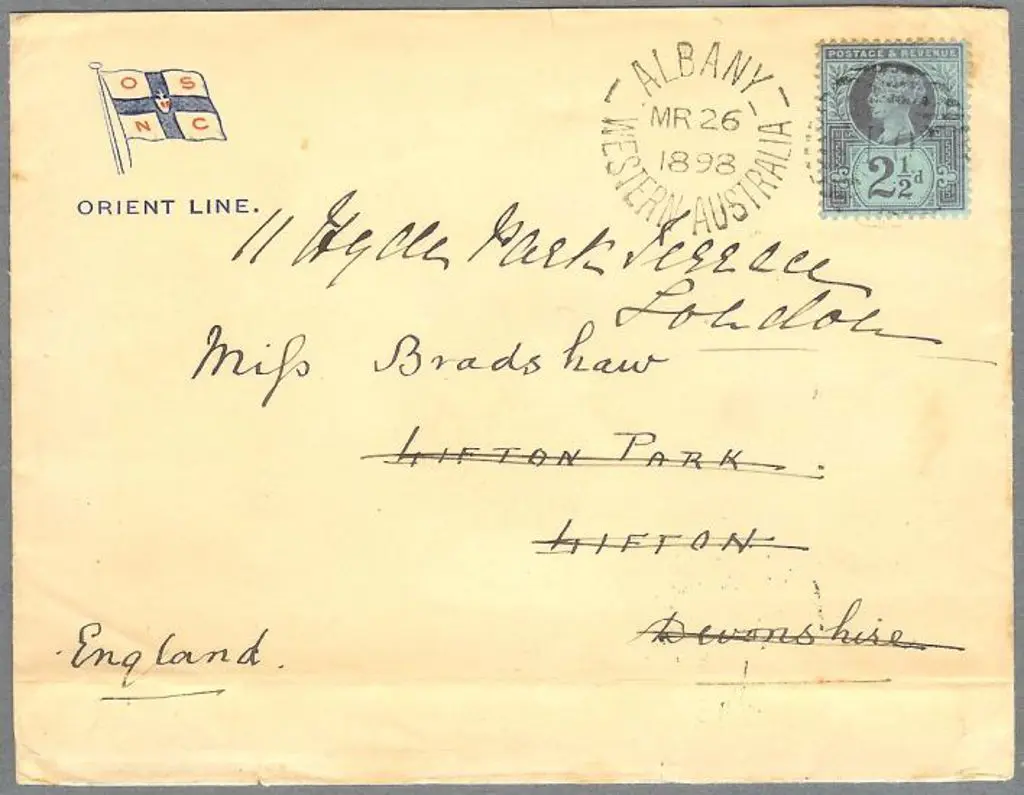 1898 (26th Mar) Albany duplex cancel on Great ... Image 1++