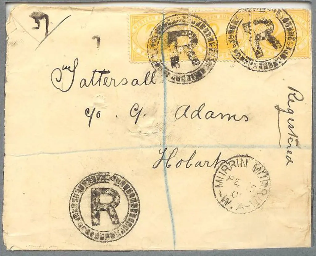 1901 (15th Feb) Murrin Murrin 3b with Registered ... Image 1++