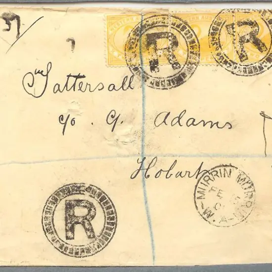 1901 (15th Feb) Murrin Murrin 3b with Registered ...