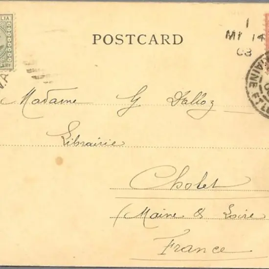 1903 (14th Mar) Ship Mail Room Perth cds on ½d ...