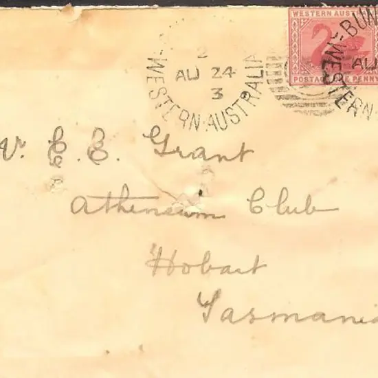 1903 (24th Aug) Tatts cover with Bunbury DxL2 in 2 ...