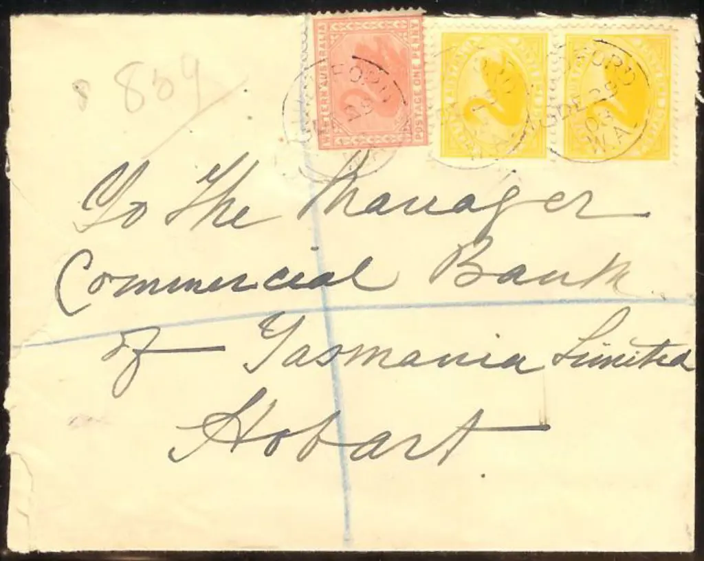 1903 (29th Dec) Tatts Reg cover with 3 strikes of ... Image 1++