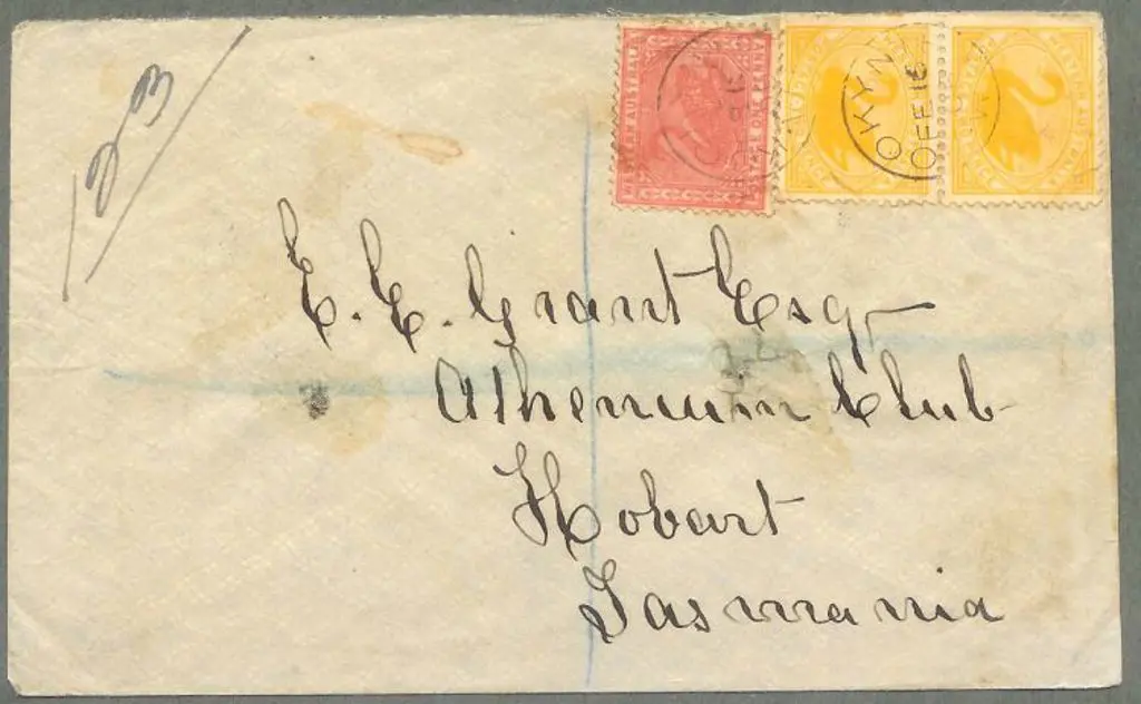 1905 (16th Feb) Kookynie 3b cds's on 1d red & 2 x ... Image 1++