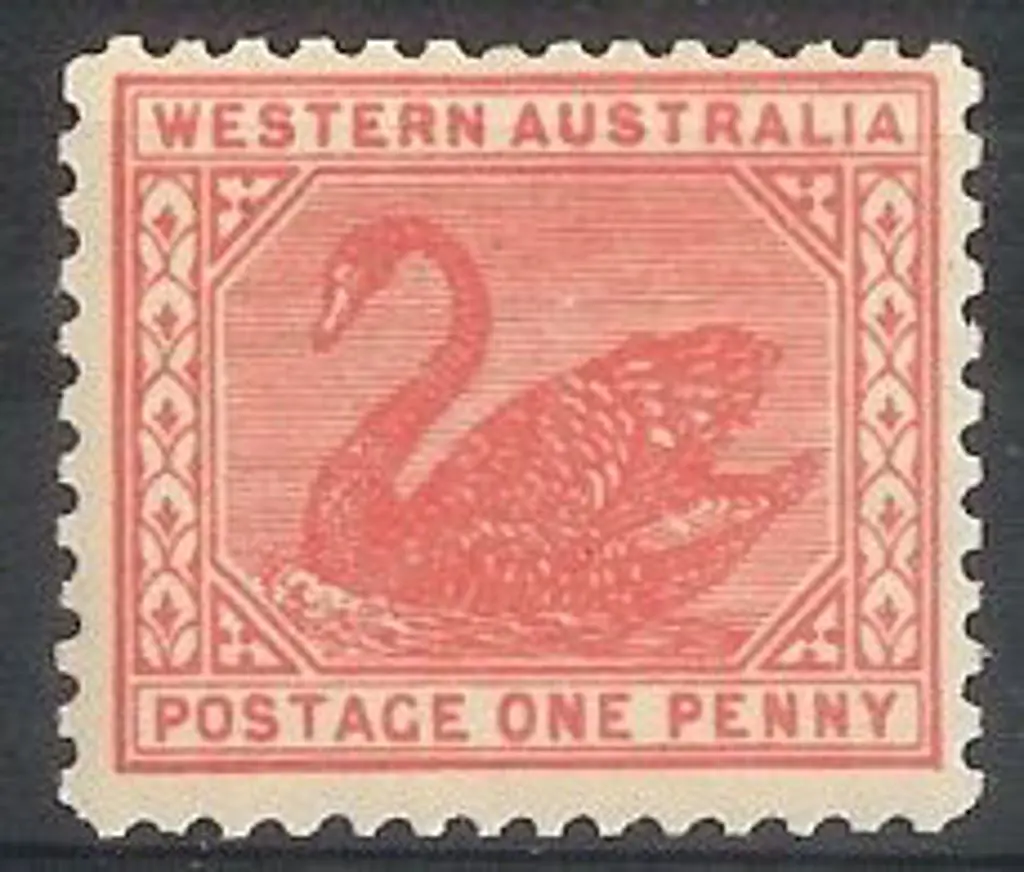 1905 1d rose-pink swan Perf. 11 MVLH SG 151 Cat. ... Image 1++
