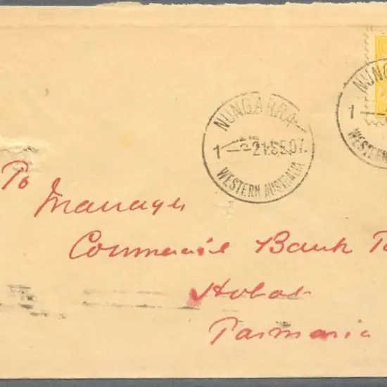 1907 (21st Sept) Nungarra A26T on Tatts cover with ...