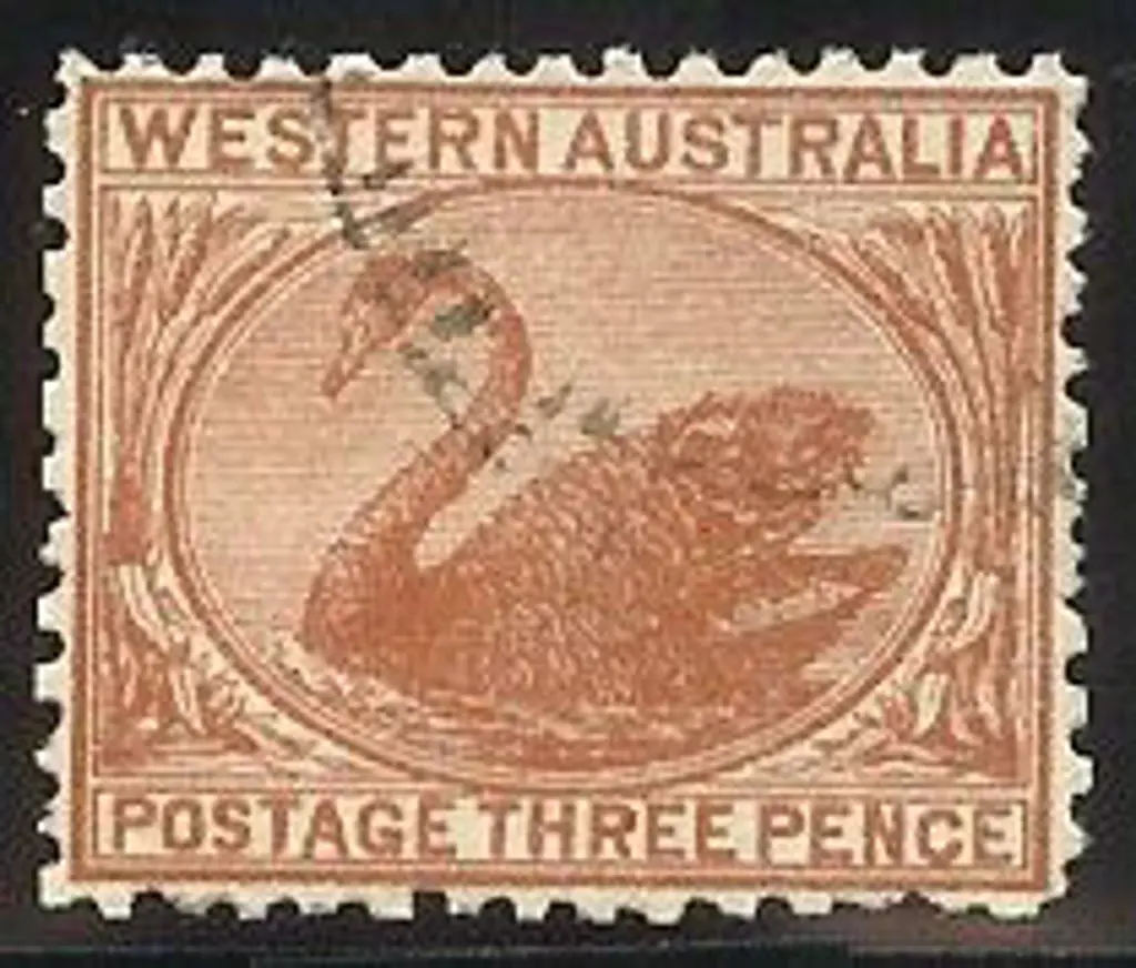 1912 3d dull orange-brown shade swan Perf 12½ with ... Image 1++