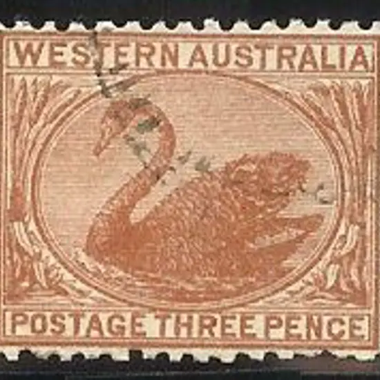 1912 3d dull orange-brown shade swan Perf 12½ with ...