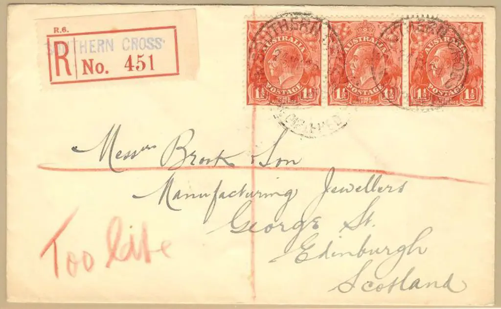 1929 (24th May) Reg cover addressed to Edinburgh ... Image 1++