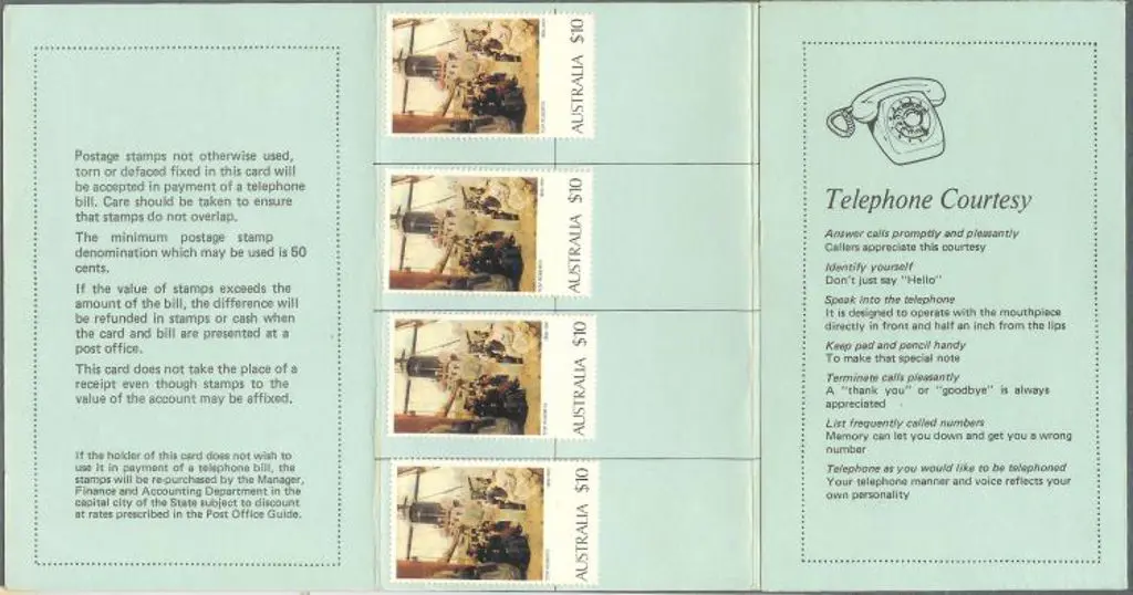 1970's "Card for the Payment of Telephone Bill by ... Image 1++