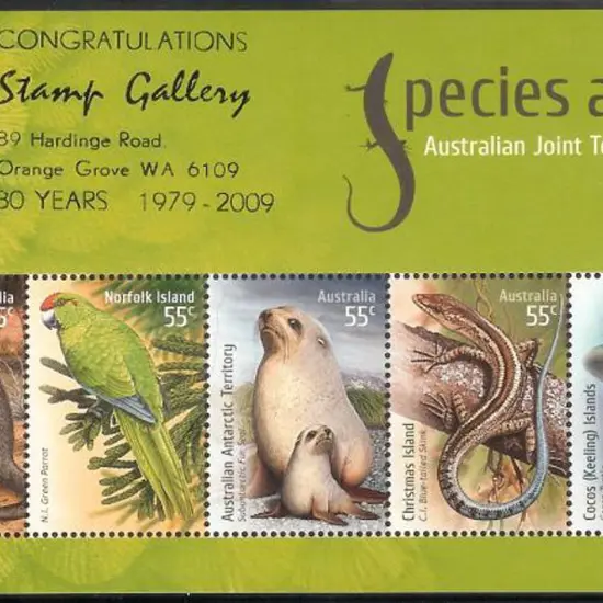 2009 Species at Risk M/S overprinted ...