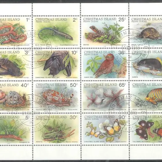 1988 Wildlife sheetlet of 16. CTO 1st March 1988. ...