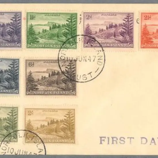 1947 (10th June) Ball Bay set of 12 on plain FDC ...