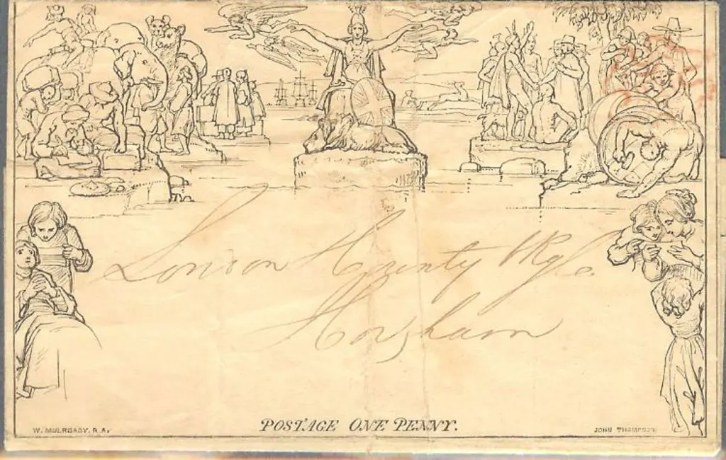 1840 1d Mulready lettersheet used with red Maltese ... Image 1++
