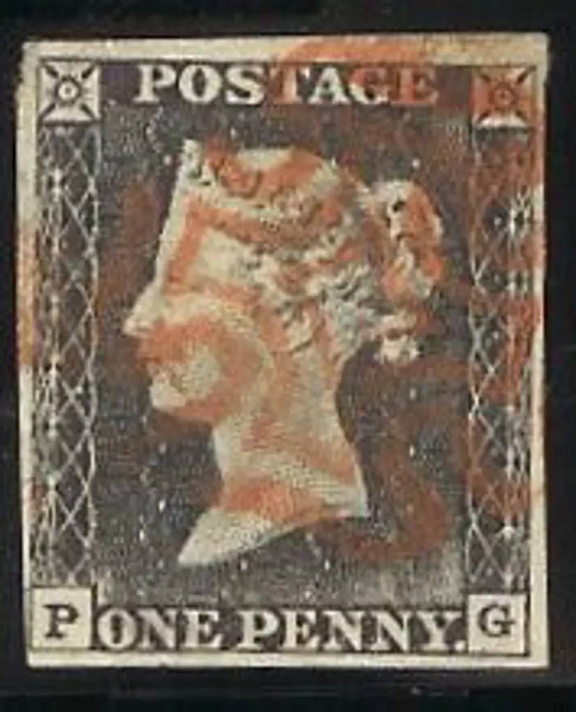 1840 1d black Plate 1a. Cancelled by neat red ... Image 1++