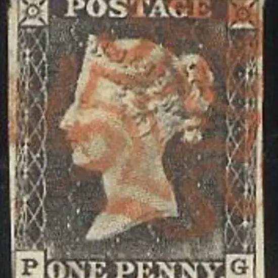 1840 1d black Plate 1a. Cancelled by neat red ...