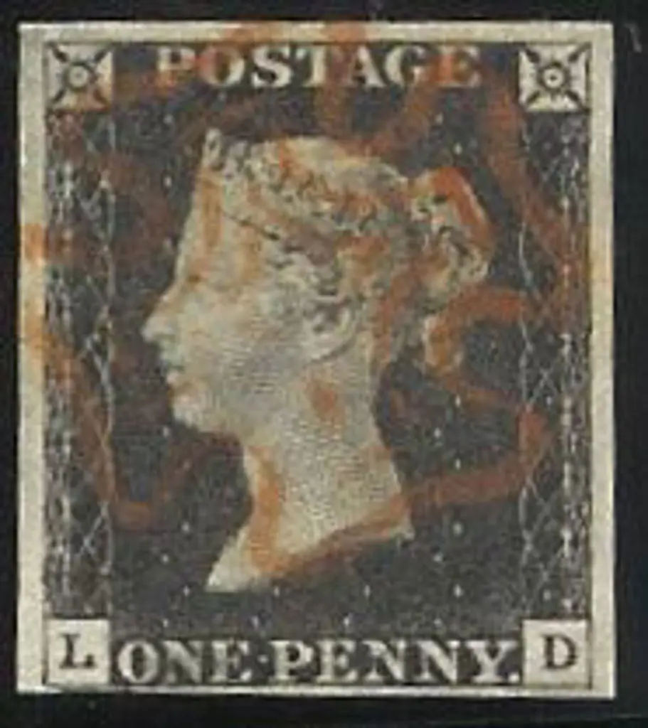 1840 1d black Plate 2. Cancelled by an almost ... Image 1++