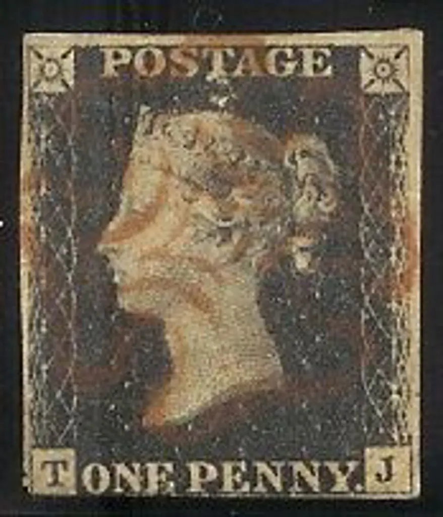 1840 1d black Plate 4 with joining base of "T" of ... Image 1++