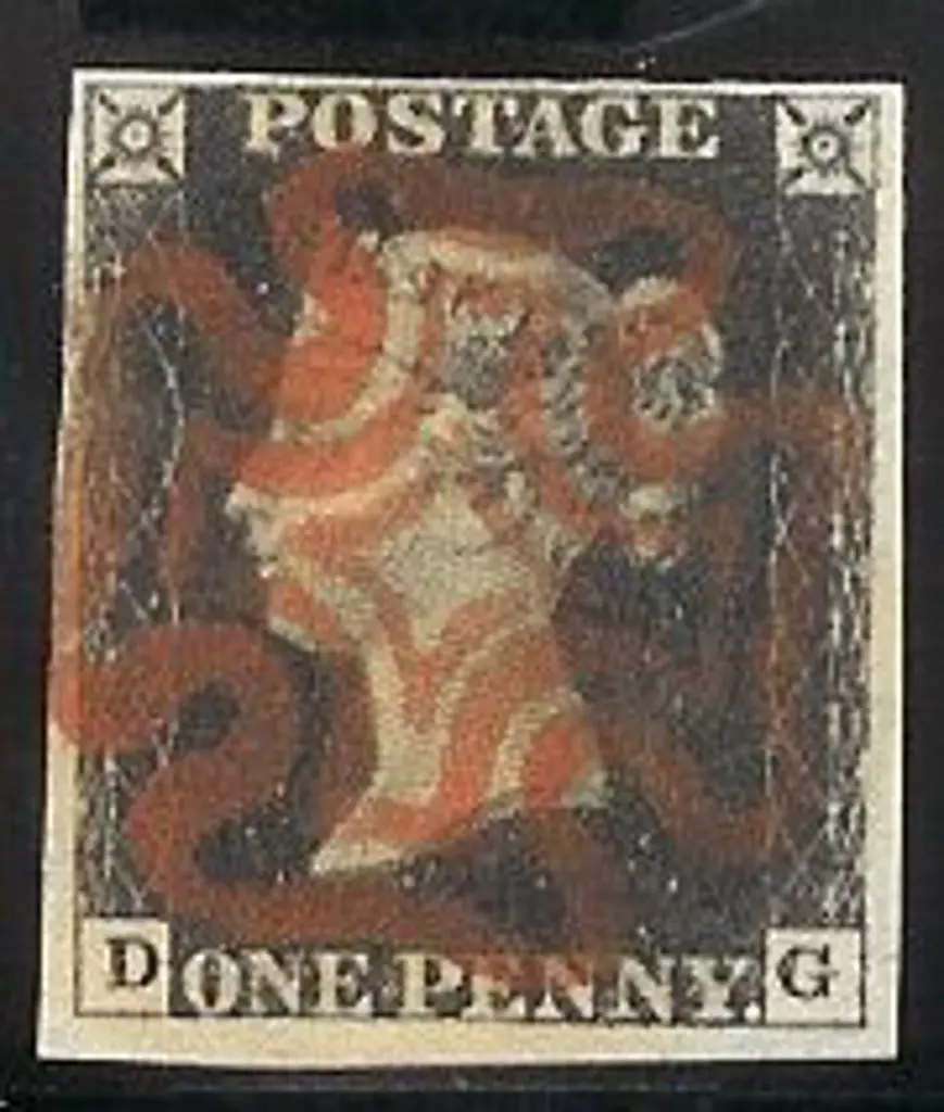 1840 1d black Plate 6. Cancelled by a full bold ... Image 1++