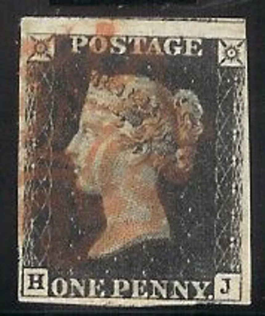 1840 1d black Plate 6. Fine used with red Maltese ... Image 1++