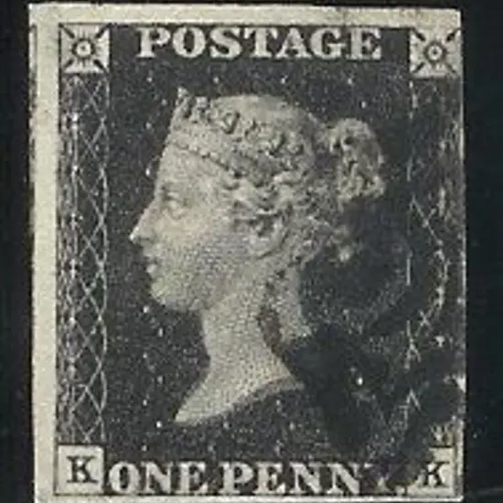 1840 1d black Plate 10. Cancelled by a partial ...