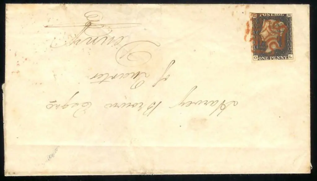 1840 1d intense black Plate 2 on entire tied by ... Image 1++