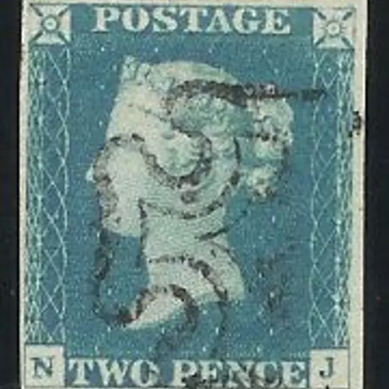 1840 2d pale blue Plate 1. Cancelled by a neat ...