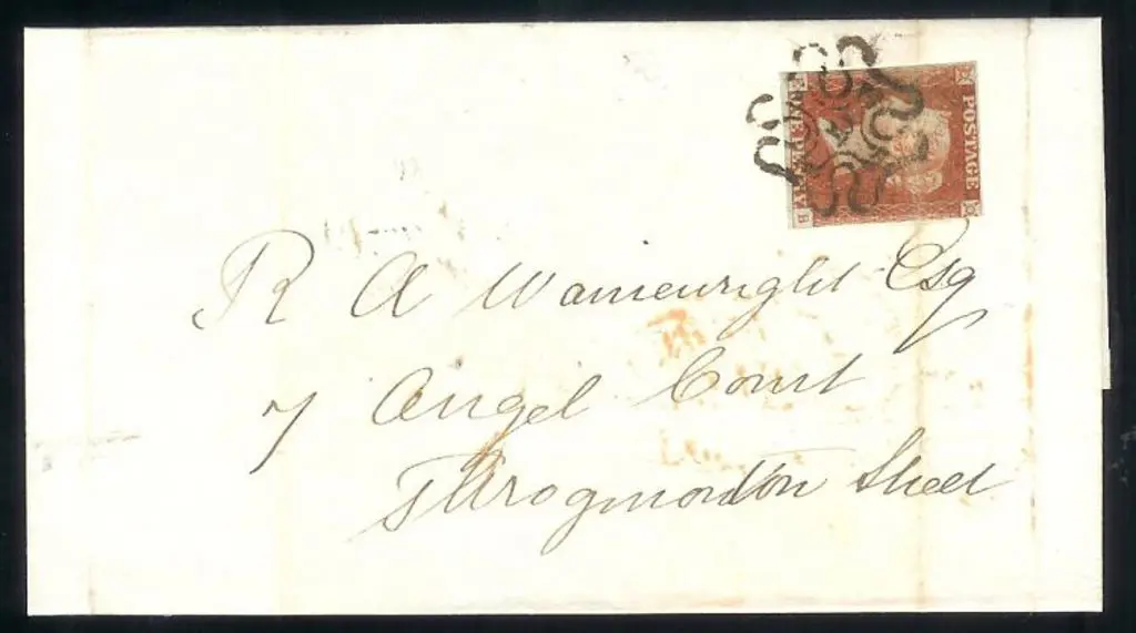 1844 lettersheet with black Maltese Cross with ... Image 1++