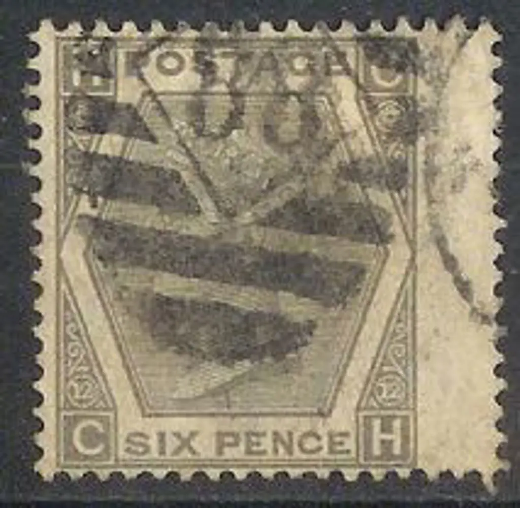 1873 6d grey, plate 12. Heavyish London inland ... Image 1++