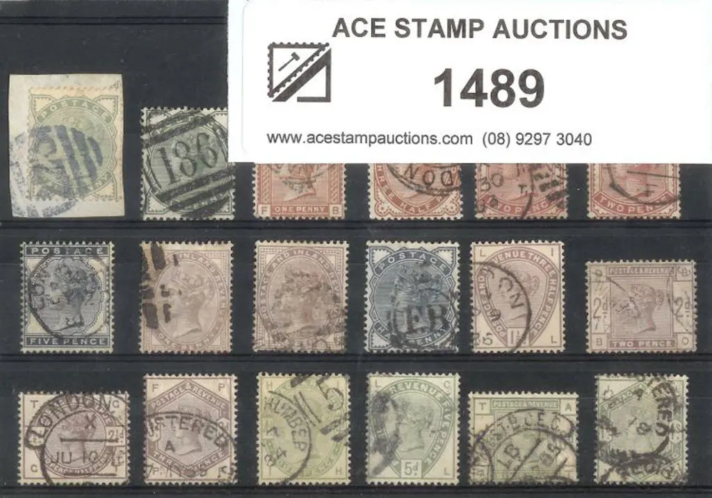 1880-1884 QV to 5d SG 164/71 incl shades with ... Image 1++