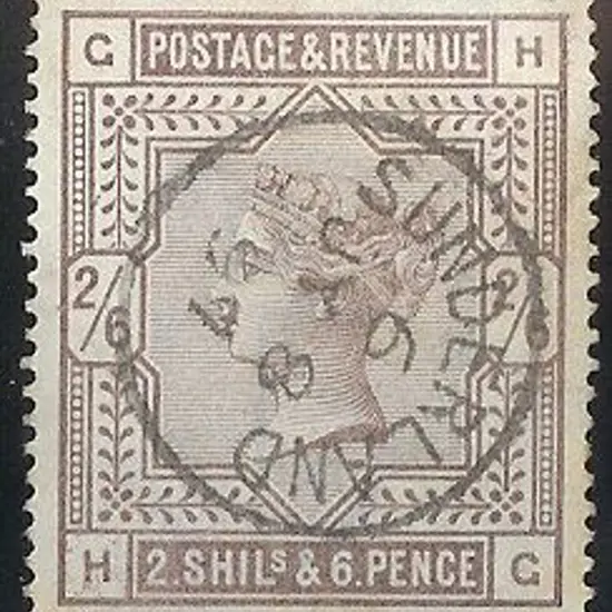 1883 2/6d lilac F/U, 5/- rose good used (slightly ...