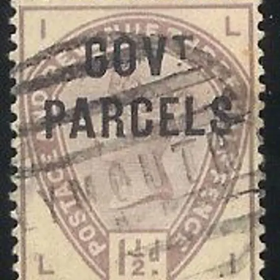 1889 1½d lilac ovpt GOVT PARCELS with "dot to left ...