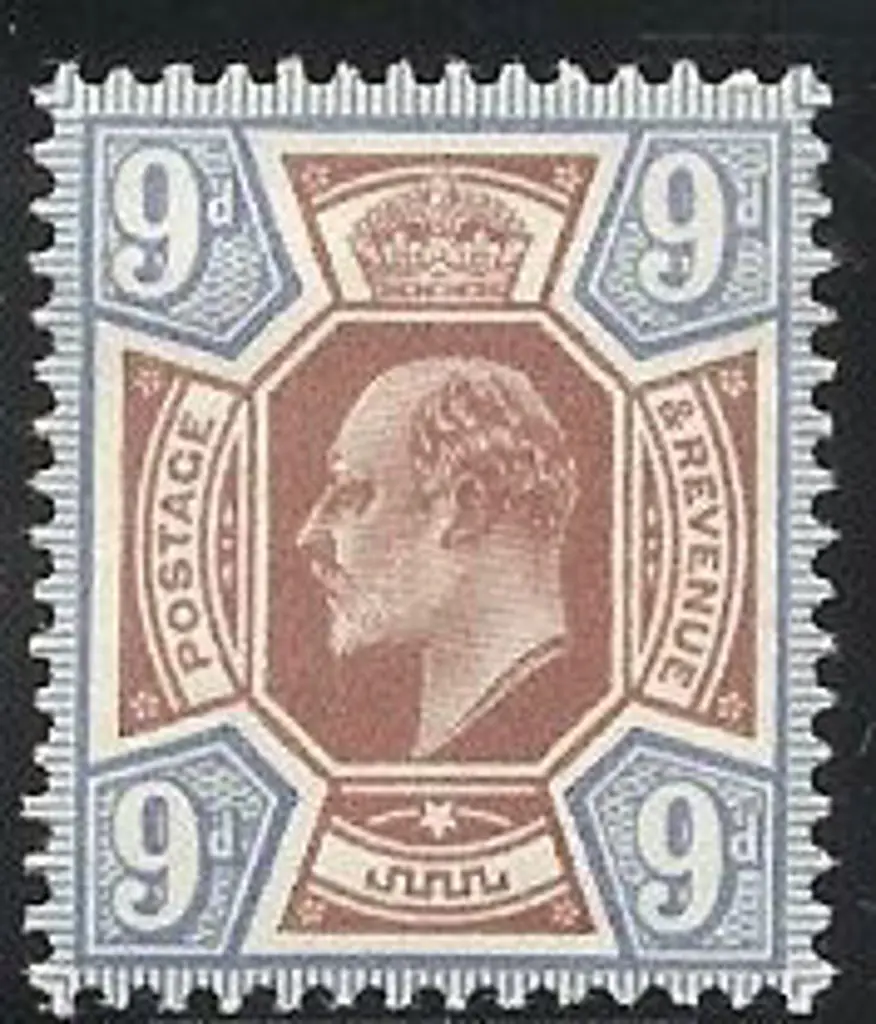 1902 9d dull purple & ultramarine KEVII. Fresh MLH ... Image 1++