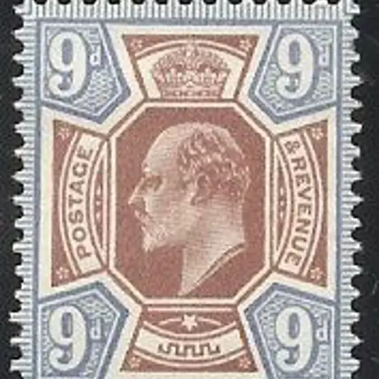 1902 9d dull purple & ultramarine KEVII. Fresh MLH ...