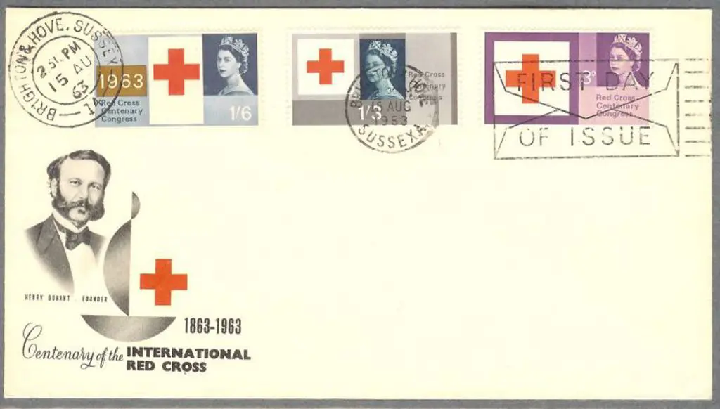 1963 Red Cross (ord) illust FDC with neat cancels ... Image 1++