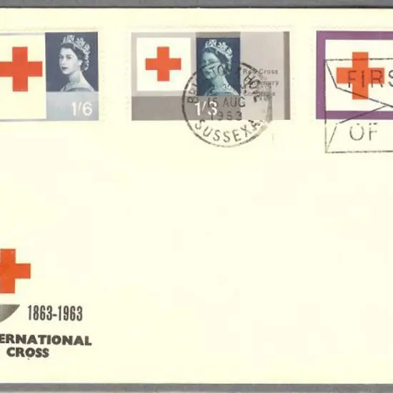 1963 Red Cross (ord) illust FDC with neat cancels ...