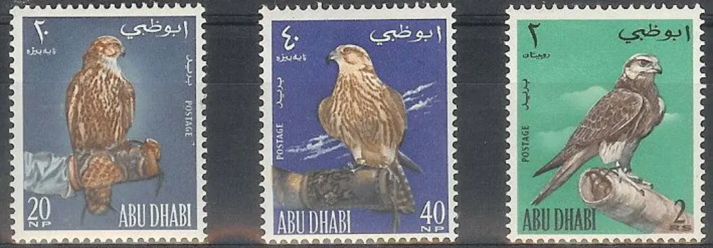 Abu Dhabi 1965 Falconry set of 3. MLH SG 12/14 ... Image 1++