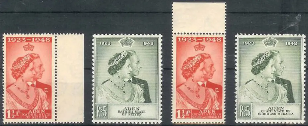Aden States Seiyun & Shihr & Mukalla 1948 RSW MLH ... Image 1++