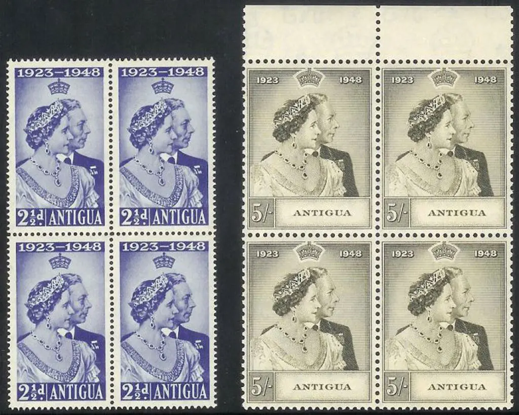 Aden States 1948 Royal Silver Wedding pair in MUH ... Image 1++